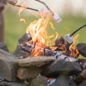 smores over campfire