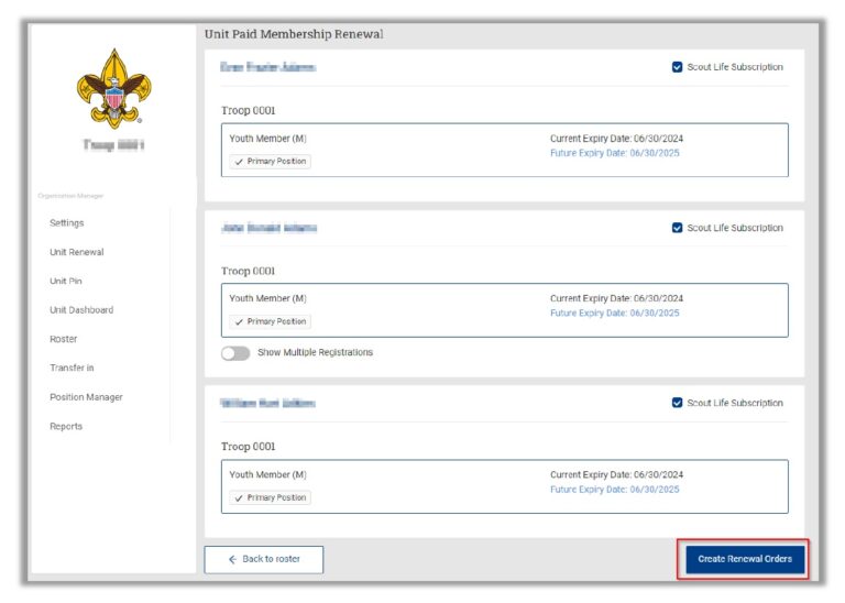 Unit ACH for Renewals 2